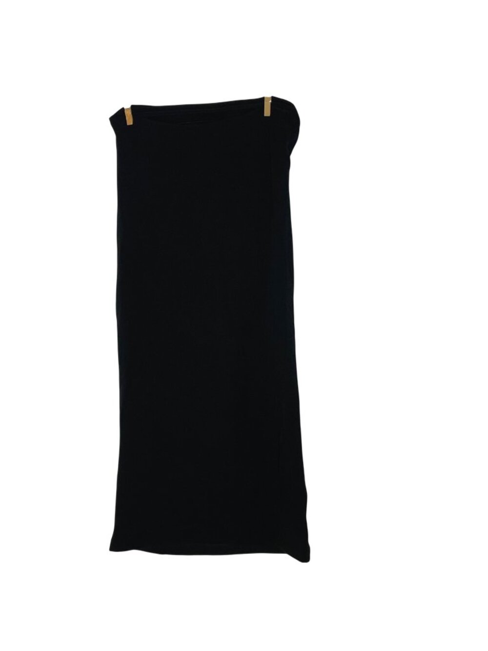 OGL Ruched Sides Pull On Midi Skirt Black Sz XS Stretchy Minimalist Capsule